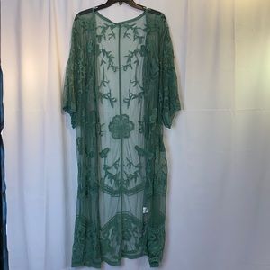 Lace kimono floral cardigan